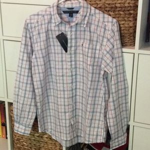 Tommy Hilfiger Boys plaid shirt. NWT, Size L